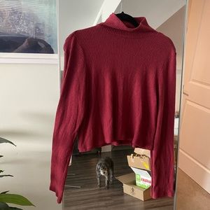Reformation mock neck knit sweater size medium